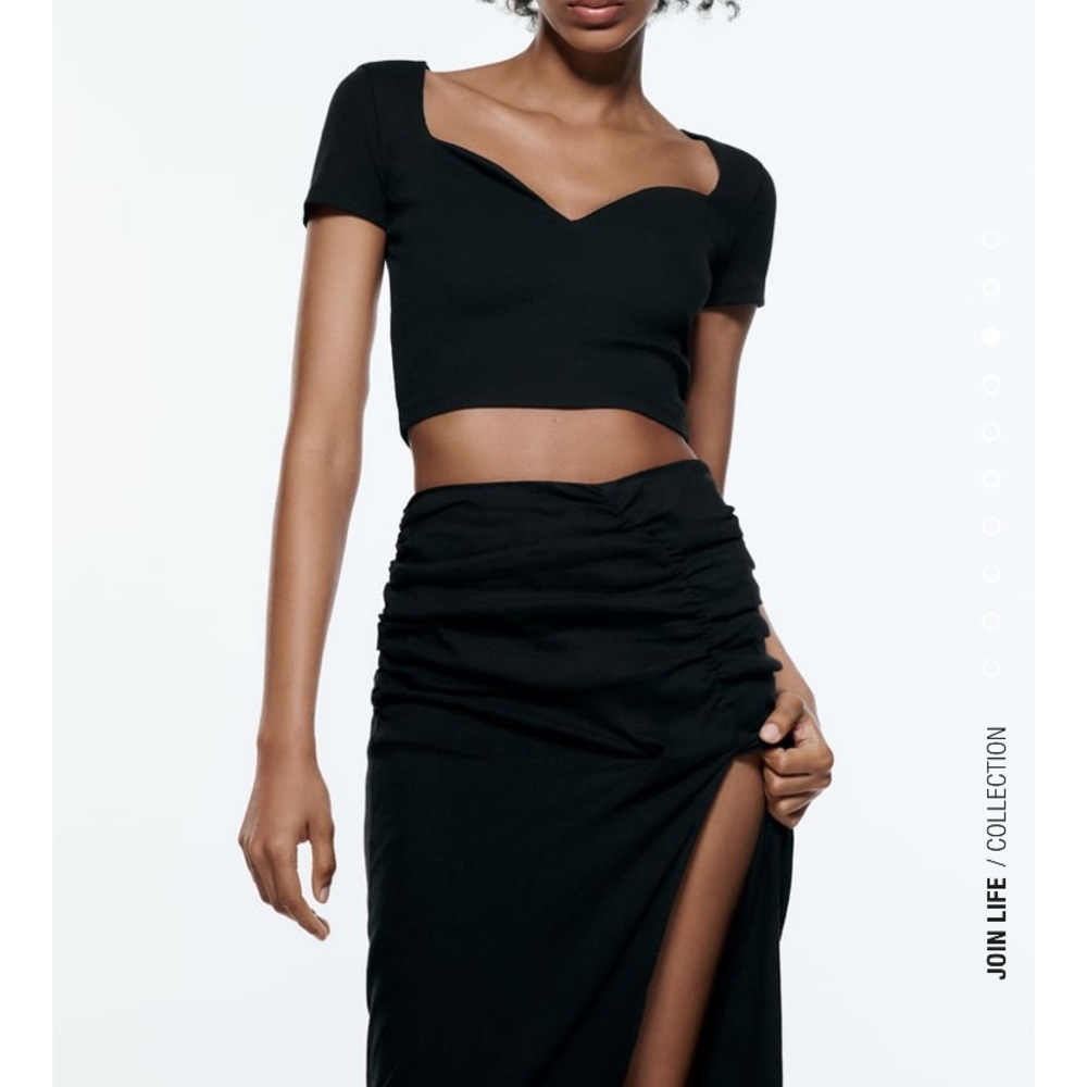 NWT Zara Sweetheart Neckline top XS